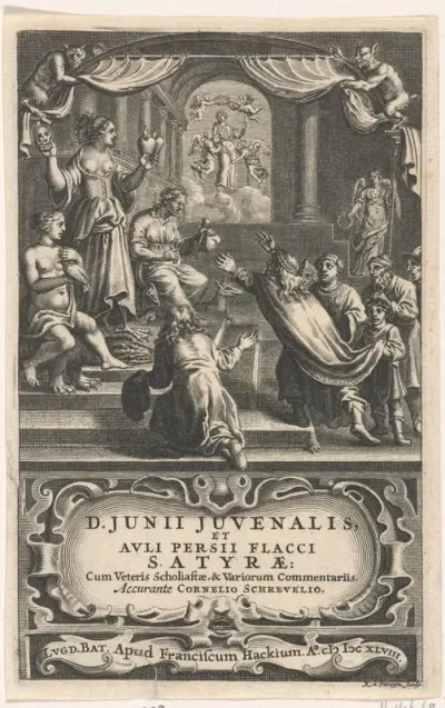 Titelpagina voor: Cornelius Schrevelius, Satyræ, 1648