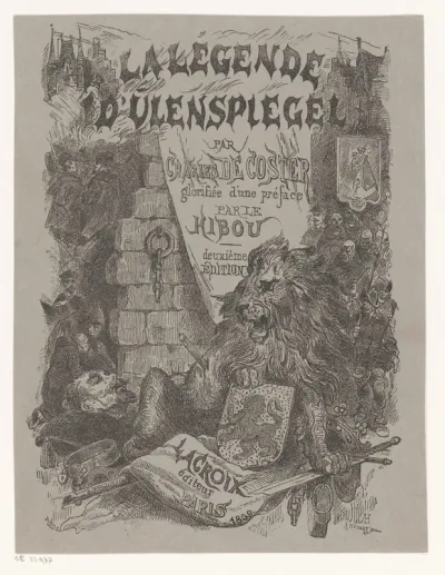 Titelpagina voor: Coster, La légende et les aventures héroiques, joyeuses et glorieuses d'Ulenspiegel et de Lamme Goedzak au pays de Flandres et ailleurs, 1869