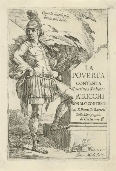 Titelpagina voor: D. Bartoli, La povertà contenta, 1649