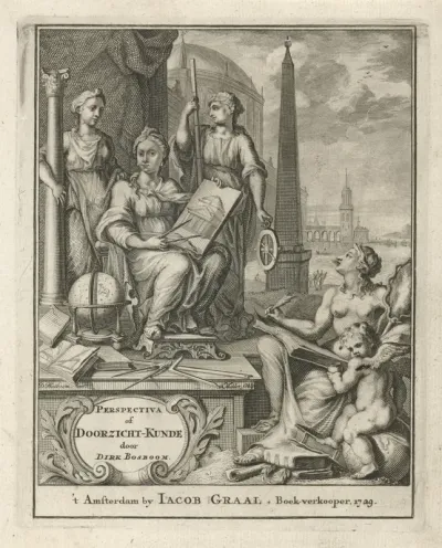 Titelpagina voor: D. Bosboom, Perspectiva of doorzicht-kunde, 1729