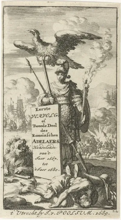 Titelpagina voor: D.P. Pers, Romeynschen adelaer, 1689, dl. II
