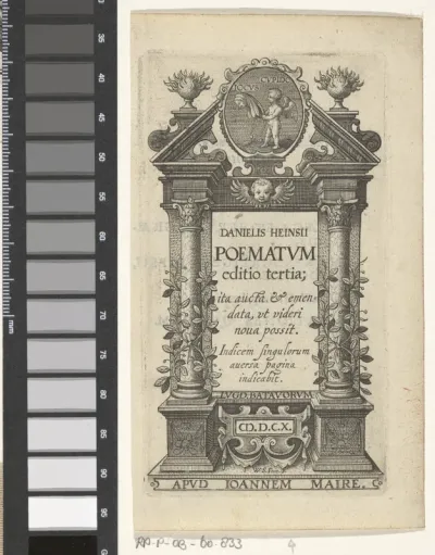 Titelpagina voor: Daniel Heinsius, Poematvm editio tertia, 1610