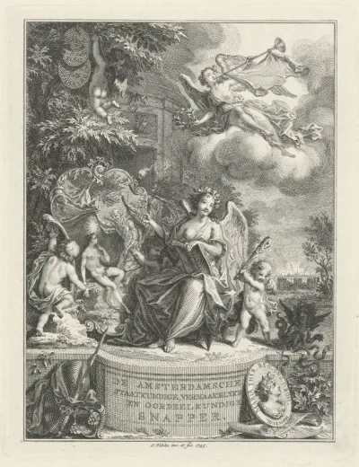 Titelpagina voor: De Amsterdamsche staatkundige, vermaakelyke en oordeelkundige snapper, 1745