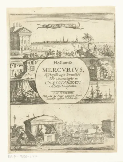 Titelpagina voor de Hollandse Mercurius voor het jaar 1650