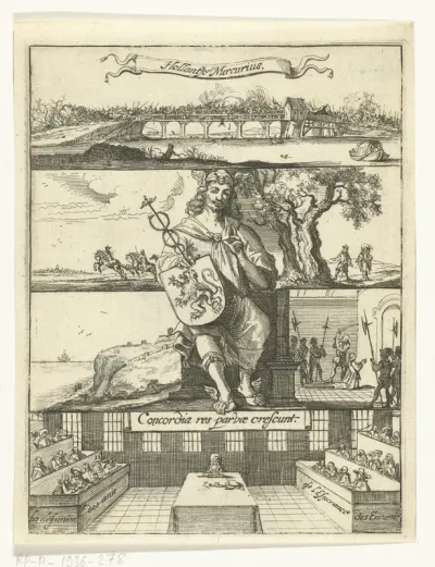 Titelpagina voor de Hollantse Mercurius, deel 2 voor het jaar 1651
