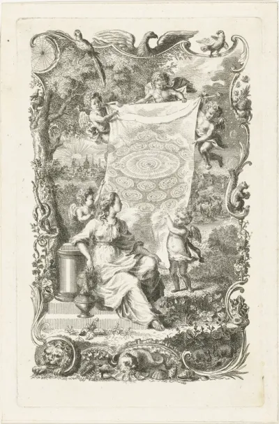 Titelpagina voor: De voornaamste waarheden van den natuurlyken gods-dienst, in tien verhandelingen, Leiden 1758