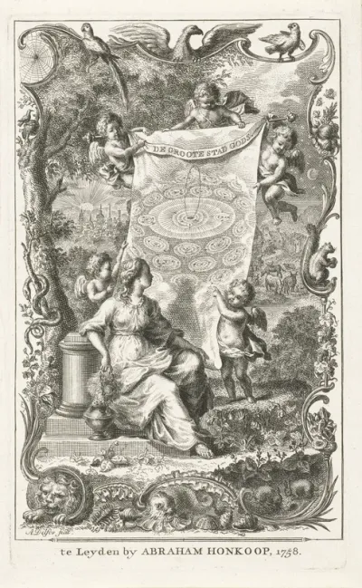 Titelpagina voor: De voornaamste waarheden van den natuurlyken gods-dienst, in tien verhandelingen, Leiden 1758