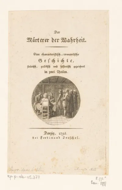 Titelpagina voor: Der Märtyrer der Warheit, 1795