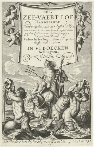 Titelpagina voor: Der zee-vaert lof handelende vande gedenckwaerdighste zeevaerden, Amsterdam 1634