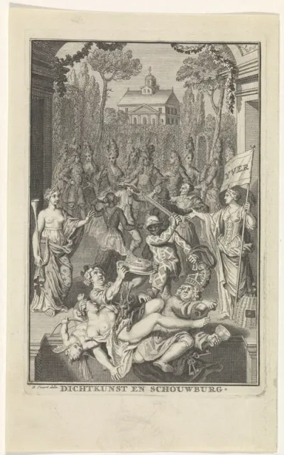 Titelpagina voor: Dichtkunst en Schouwburg, 1719