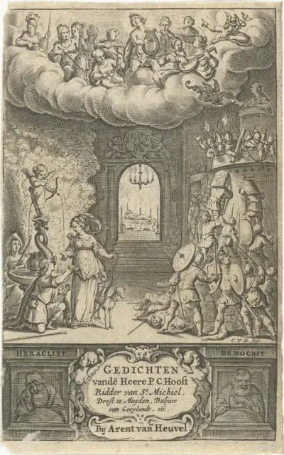 Titelpagina voor: Dichtkunstige werken, Amsterdam 1668