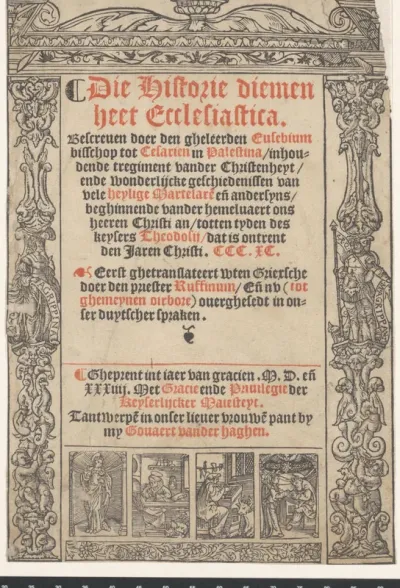 Titelpagina voor: Die historie diemen heet ecclesiastica, 1534