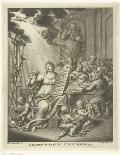 Titelpagina voor: Dirk Smout, Het leven van den heiland Jesus Christus, volgens de harmonie der vier H. evangelisten, Leiden 1723