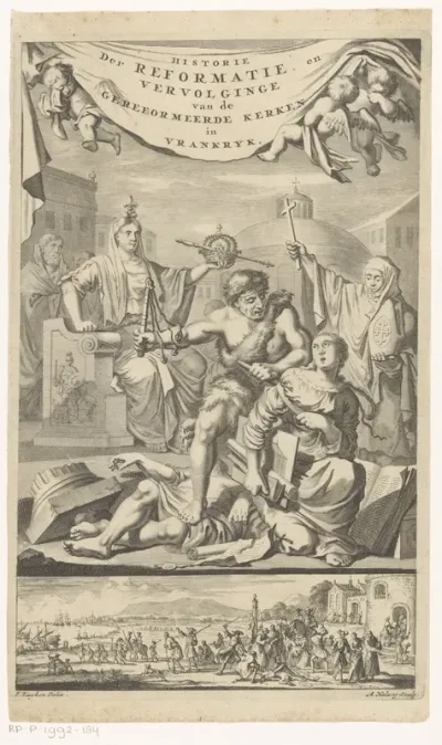 Titelpagina voor: E. Benoist, Historie der Gereformeerde Kerken van Vrankryk, 1696