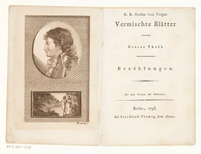 Titelpagina voor: E.R. Grafen von Vargas [= Carl Grosse], Vermischte Blätter, 1793