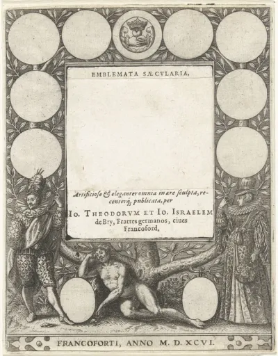 Titelpagina voor Emblemata Saecularia, 1596