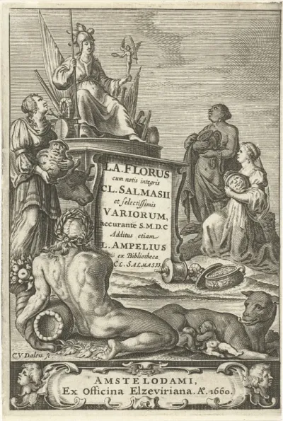 Titelpagina voor: Epitome rerum Romanarum, Amsterdam 1660