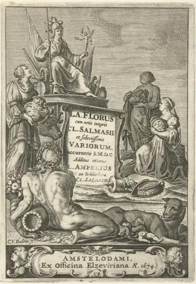 Titelpagina voor: Epitome rerum Romanarum, Amsterdam 1674
