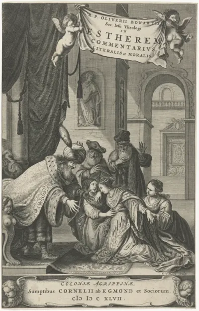 Titelpagina voor: Estherem Commentarius Literalis et Moralis, 1647