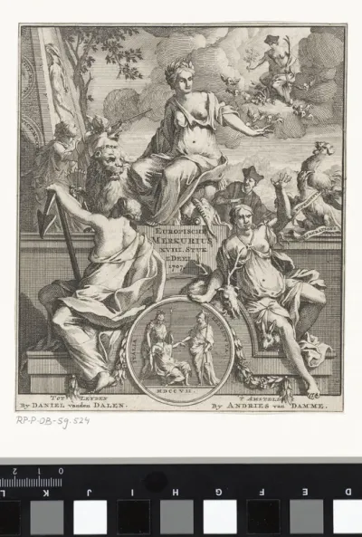Titelpagina voor: Europische Mercurius, 18de stuk, deel 1, 1707