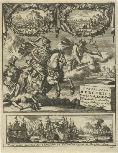 Titelpagina voor: Europische Mercurius, Darde Stuk, Eerste Deel: Behelzende de Maanden January, February en Maart van het Jaar 1692