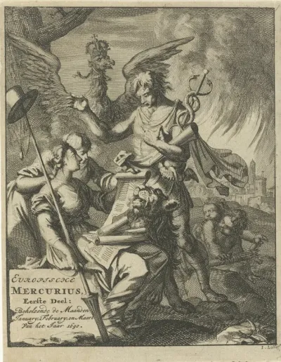 Titelpagina voor: Europische Mercurius, Eerste deel: Behelzende de Maanden January, February en Maart van het Jaar 1690