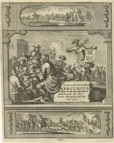Titelpagina voor: Europische Mercurius, Elfde Stuk, Eerste Deel: Behelzende de ses Eerste Maenden van het Jaer 1700
