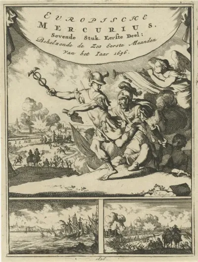 Titelpagina voor: Europische Mercurius, Sevende Stuk, Eerste Deel: Behelzende de ses Eerste Maenden van het Jaer 1696