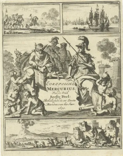Titelpagina voor: Europische Mercurius, Vierde Stuk, Eerste Deel: Behelzende de ses Eerste Maenden van het Jaer 1693