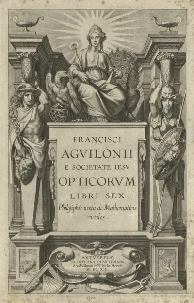 Titelpagina voor F. Aguilon, Opticorum libri sex, 1613