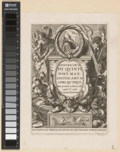 Titelpagina voor: F. Goubau, Pii Qiuinti Epistolarum libri quinque, Antwerpen, 1640
