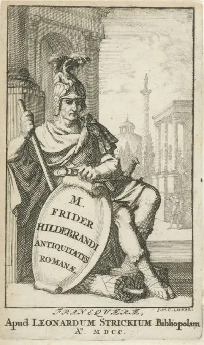 Titelpagina voor: F. Hildebrand, Antiquitates Romanae, in compendium contractae et juxta ordinem alphabeti dispositae, 1700