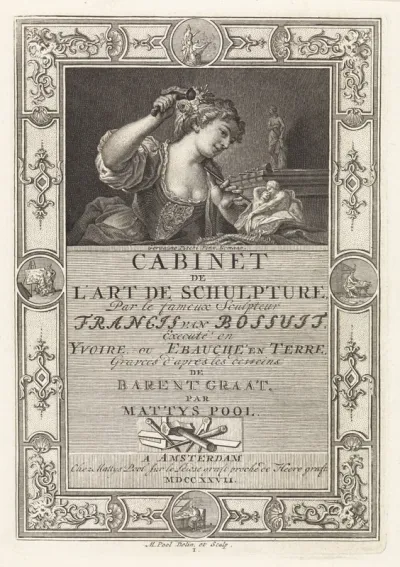 Titelpagina voor: F. van Bossuit, Cabinet de l'art de schulpture (...), 1727