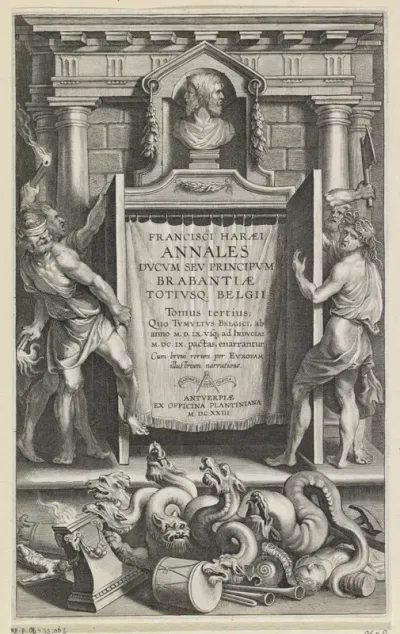 Titelpagina voor: F. van der Haer, Annales ducum, 1623
