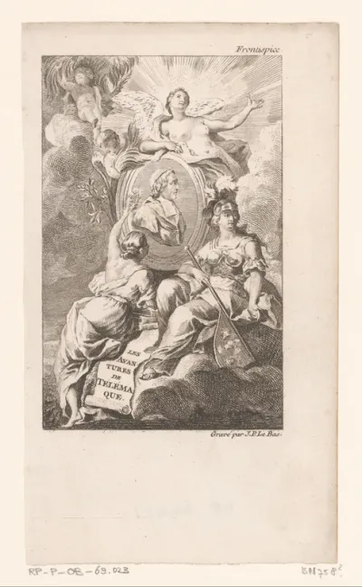 Titelpagina voor: Fénélon, François. Les Aventures de Télémaque, 1755.