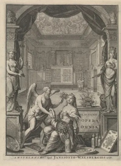 Titelpagina voor: Frederik Ruysch, Opera omnia anatomico-medico-chirurgica, 1721