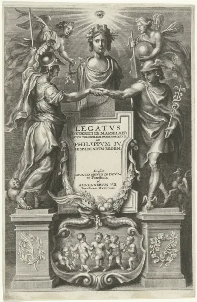Titelpagina voor: Frederik van Marselaer, Legatus, Antwerpen: 1666