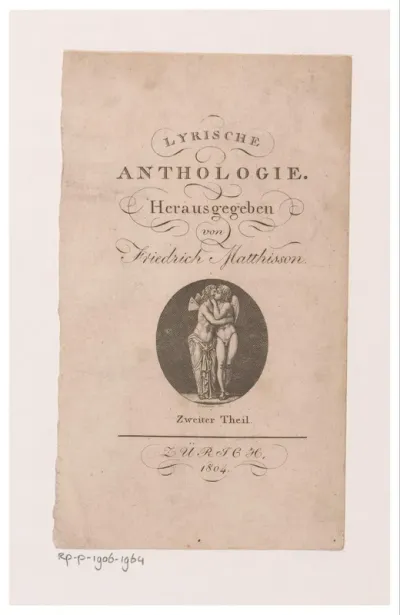 Titelpagina voor: Friedrich Matthisson, Lyrische Anthologie, 1804
