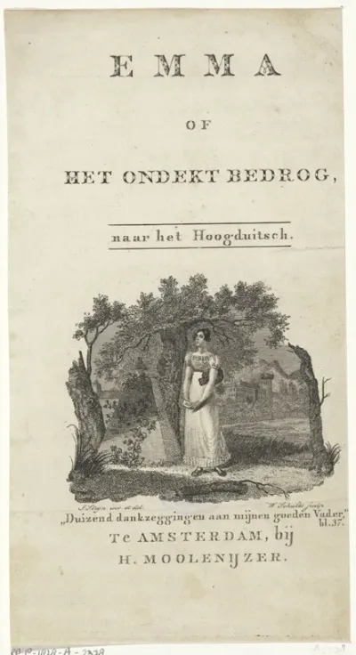 Titelpagina voor: Friedrike Adelung, Emma, of Het ontdekt bedrog, 1826