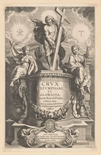 Titelpagina voor: G. Bosio, Crux triumphans et gloriosa, Antwerpen: 1617