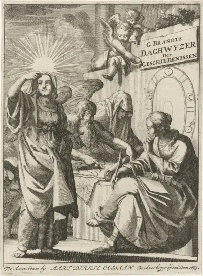 Titelpagina voor: G. Brandt, Daghwyzer der geschiedenissen, 1689