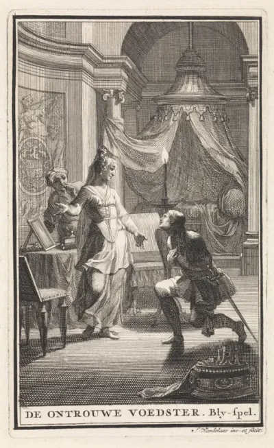 Titelpagina voor: G. de Flines, De Ontrouwe Voedster, 1719