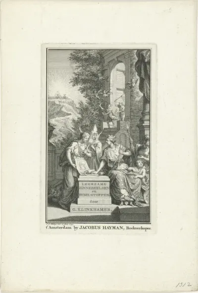 Titelpagina voor: G. Klinkhamer, Leerzaame zinnebeelden, en bybel-stoffen, 1740