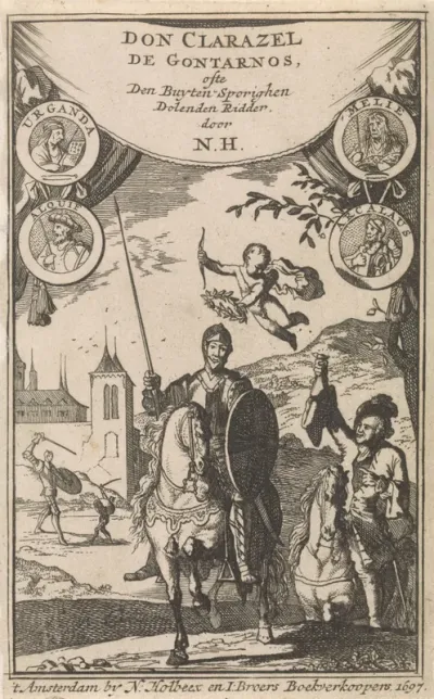 Titelpagina voor: G.S. du Verdier, Don Clarazel de Gontarnos, ofte den buiten-spoorigen dolenden ridder, 1697