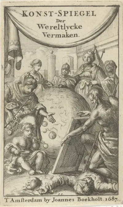 Titelpagina voor: G. Ziegler, Konst-spiegel der weereltlikke vermaken, 1687
