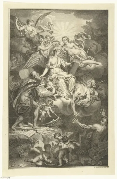 Titelpagina voor: Gerard van Loon, Aloude Hollandsche histori, 1734