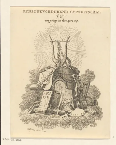 Titelpagina voor: Gezangen voor het Kunstbevorderend Gezelschap V.W. opgerigt in den jare 1807