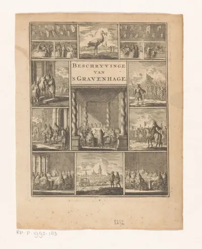 Titelpagina voor: Gijsbert de Cretser, Beschryvinge van 's Gravenhage, 1711