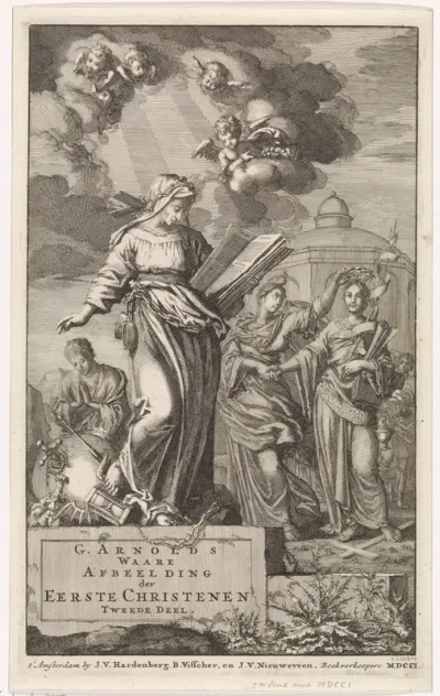 Titelpagina voor Godfried Arnold, Waare Afbeelding der Eerste Christenen, Deel 2, 1701