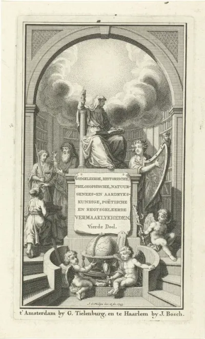 Titelpagina voor: Godgeleerde historische, philosophische (...) vermaaklykheden, 1743